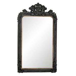 Velké nástěnné zrcadlo s černým antickým rámem - 90*158*14 cm