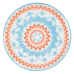 Azurovo-oranžový jídelní talíř Azuré - Ø 26 cm