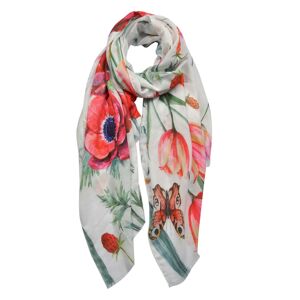 Barevný šátek s květy - 70*180 cm