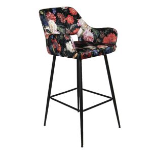 Barová židle s květinovým potiskem Parterre - 54*60*105 cm