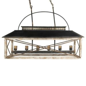 Béžovo-černé antik stropní světlo v Industrial stylu Bocco - 99*30*70 cm Clayre & Eef