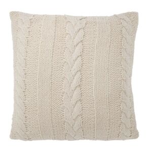 Béžový pletený polštář s výplní Twist - 45*10*45cm J-Line by Jolipa