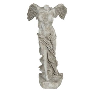 Bílá antická socha torza těla ženy s křídly - 29*22*55 cm