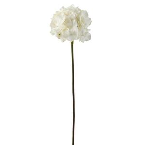 Bílá dekorační květina Hortenzie - 63 cm