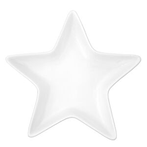 Bílá keramická miska ve tvaru hvězdy White Star - 20*19*2 cm Clayre & Eef