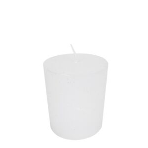 Bílá nevonná svíčka L válec  - Ø 7*10cm