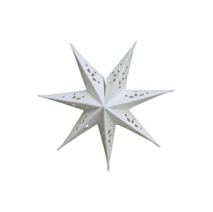 Bílá papírová hvězda s glitry Vintage - 13 cm Chic Antique