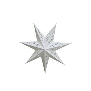 Bílá papírová hvězda Vintage - 22 cm Chic Antique