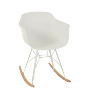 Bílá plastová houpací židle Swing - 69*56*79 cm