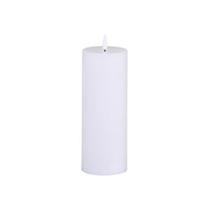 Bílá široká a vysoká svíčka na baterie Candle led - Ø 7,5 *20cm /2xAA Chic Antique