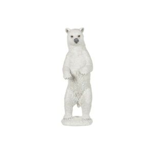 Bílá socha polárního medvěda - 16*48*17 cm