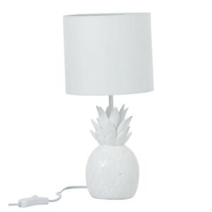 Bílá stolní lampa Pineapple white - Ø 18* 38cm