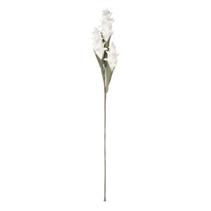 Bílá umělá květina s listy Rosaire - 106 cm