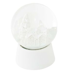 Bílé sněžítko s domkem - Ø 5*6 cm