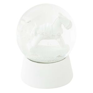 Bílé sněžítko s koníkem - Ø 7*8 cm