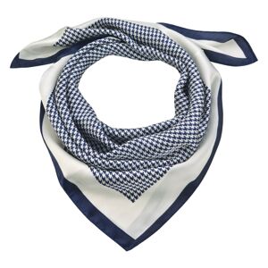 Bílo modrý šátek se vzorem - 70*70 cm