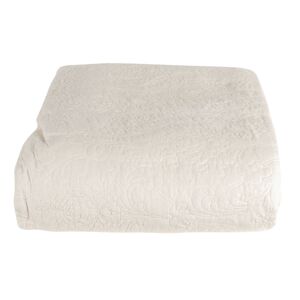 Bílý přehoz na postel s 2 povlaky na polštář Aurore - 180*260/ (2) 40*40 cm