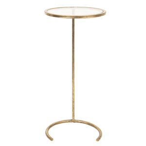 Zlatý kovový odkládací stolek - Ø 30*66 cm