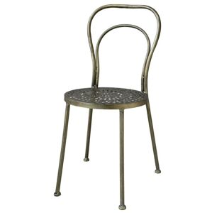 Bronzová antik kovová židle Funny Chair - 41*41*92cm Chic Antique
