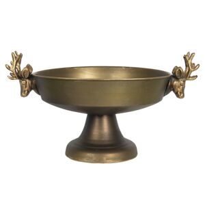Bronzová dekorační mísa s dekoracemi sobů Renne - 46*33*26 cm