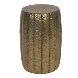 Bronzový dekorační kovový odkládací stolek Alicce -  Ø 33*50 cm