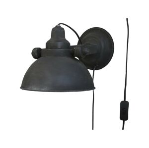 Černá antik nástěnná lampa s patinou Factory - 31*21*18 cm/E14 Chic Antique