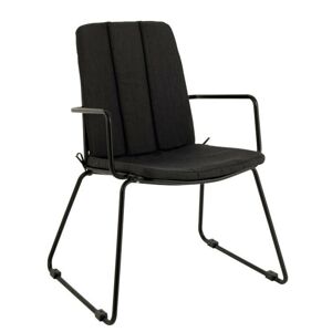 Černá kovová židle se sedákem Valou - 59,5*61,5*86 cm