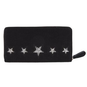 Černá peněženka s hvězdami - 19*10 cm