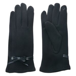 Černé bavlněné rukavice s mašličkou - 8*24 cm