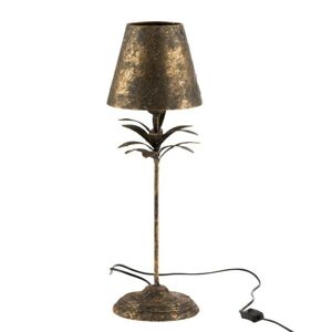 Černo-zlatá kovová stolní lampička Van Antique gold - Ø 22*60 cm