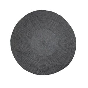 Černý kulatý koberec z juty Bernard  - Ø120*1cm