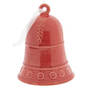 Červený porcelánový zvoneček - Ø 7*9 cm