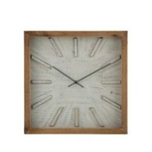 Čtvercové nástěnné hodiny s patinou Ygraine - Ø 40*6 cm