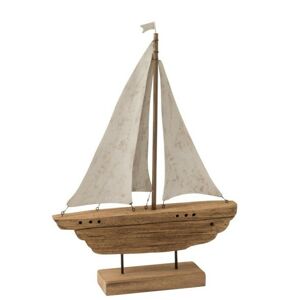 Dekorace dřevěná plachetnice - 40,5*9*57 cm
