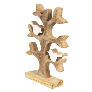 Dekorace dřevěný strom s ptáčky - 20*14*5 cm
