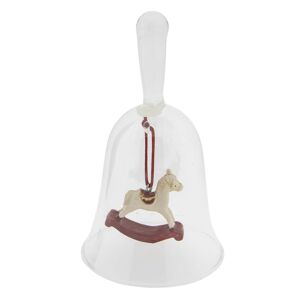 Dekorace houpací koník ve zvonečku - Ø 7*13 cm