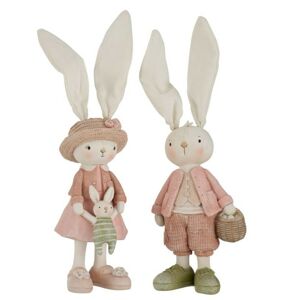 Dekorace králičí chlapec a dívka - 10*31cm