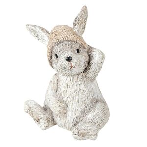 Dekorace králík s čepicí - 11*9*13 cm Clayre & Eef