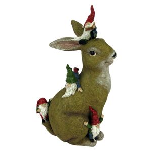 Dekorace králík s trpaslíky - 18*11*30 cm