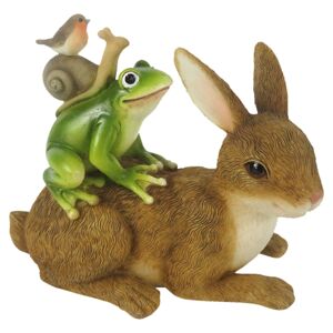 Dekorace králík, žabka, šnek a ptáček - 13*7*11 cm