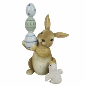 Dekorace králíka s velikonočními vajíčky - 8*7*14 cm
