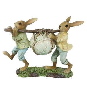 Dekorace králíků nesoucí kapustu - 21*6*15 cm