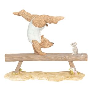 Dekorace Medvěd cvičící gymnastiku - 18*6*15 cm