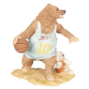 Dekorace Medvěd hrající basketbal - 14*11*15 cm