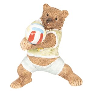 Dekorace Medvěd hrající volejbal - 9*7*10 cm