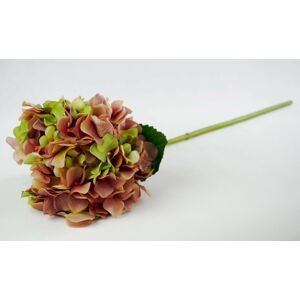 Dekorace růžovo-zelená hortenzie - 80 cm