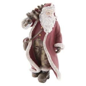 Dekorace Santa se stromkem -  10*10*19 cm Clayre & Eef