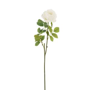 Dekorace umělá bílá růže Mattie - 17*10*59 cm
