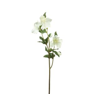Dekorace umělá květina Čemeřice Hellebore white - 44 cm Ostatní