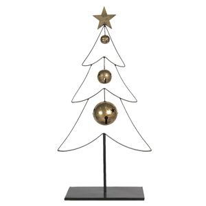 Dekorace vánoční strom s rolničkami - 37*15*72 cm